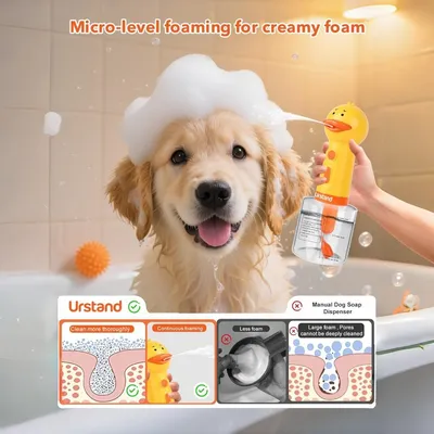 MCBOSON Distributeur mousse électrique pour shampoing chien/chat.