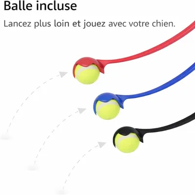 MCBOSON Lanceur de Balle pour Chien Avec Balle Incluse Jouet Interactif