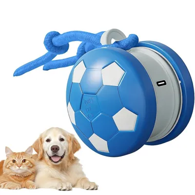 MCBOSON Balle à jouet pour chat avec corde Bleu
