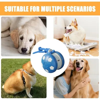 MCBOSON Balle à jouet pour chat avec corde Bleu