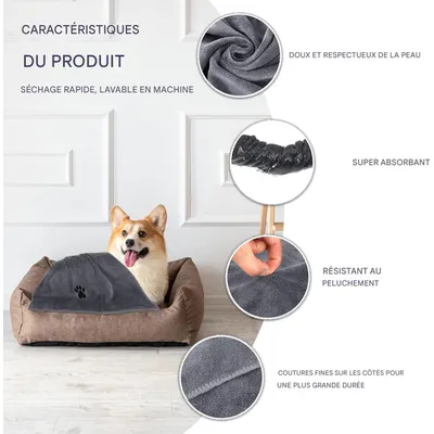 FurryFusion Serviette d'absorption pour animaux de compagnie