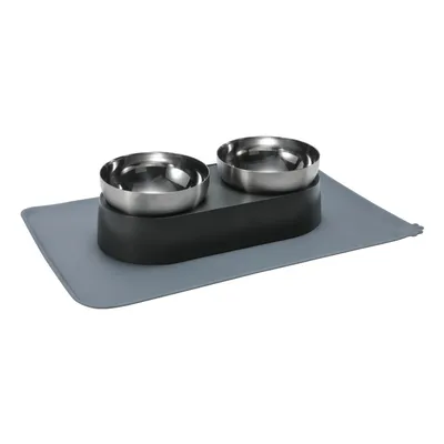 MCBOSON Bol surélevé en inox pour chats/chiens : Inclinaison 0/15°