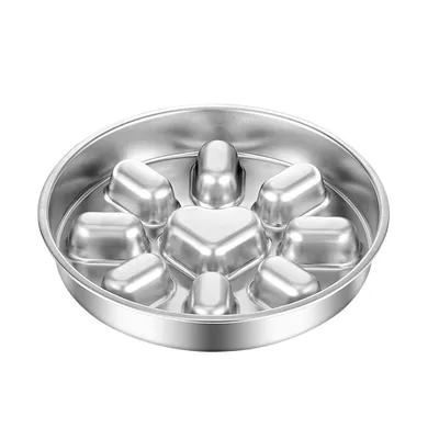 Gamelle Inox Anti-Glissement pour Chiens Moyens Alimentation Lente