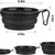 2 Pièces Bol Silicone Pliable Noir Petit - Voyage Chiens/Chats, 350ml