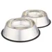 Lot de 2 Gamelles Acier Inoxydable Chien/Chat - 1L, Anti-Renversement
