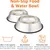 Lot de 2 Gamelles Acier Inoxydable Chien/Chat - 1L, Anti-Renversement