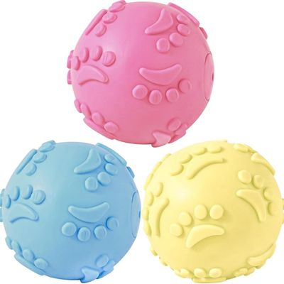 3 Balles Caoutchouc Chien - Couineuses, Flottantes, Toutes Tailles