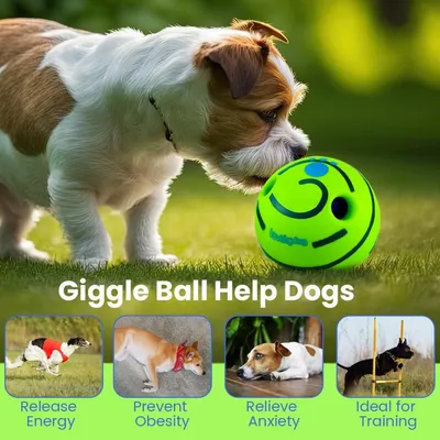 Balle Couineuse Indestructible pour Chiens Amusant Sans Piles