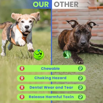 Balle Couineuse Indestructible pour Chiens Amusant Sans Piles