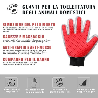 MCBOSON Guantes cuidado mascotas (paquete 2): eficaces gatos, perros