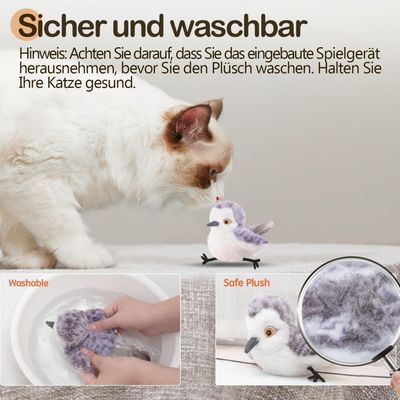 MCBOSON Rechargeable jouet interactif oiseau bécasse chat