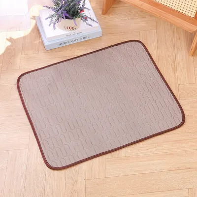 MCBOSON Tapis de refroidissement et de repos pour animaux d'été Marron
