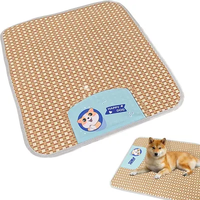 MCBOSON Tapis Refroidissant Rotin Pliable pour Chiens