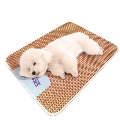 MCBOSON Tapis Refroidissant Rotin Pliable pour Chiens