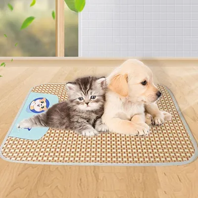 MCBOSON Tapis Refroidissant Rotin Pliable pour Chiens