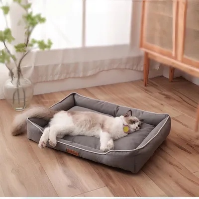 MCBOSON Niche Chien/Chat Oxford + Canapé Frais  Étanche 4 Saisons