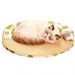 MCBOSON Rundes Rattanbett für Hunde und Katzen 50 cm