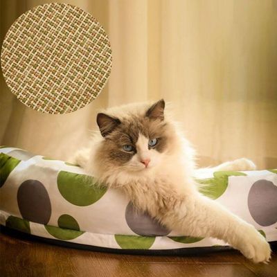 MCBOSON Lit rond en rotin pour chiens et chats 50 cm