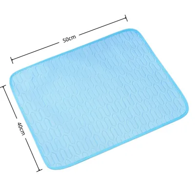 MCBOSON Tapis de refroidissement et de repos pour animaux d'été Bleu