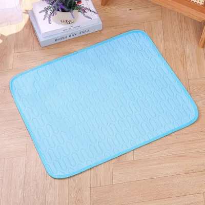 MCBOSON Tapis de refroidissement et de repos pour animaux d'été Bleu