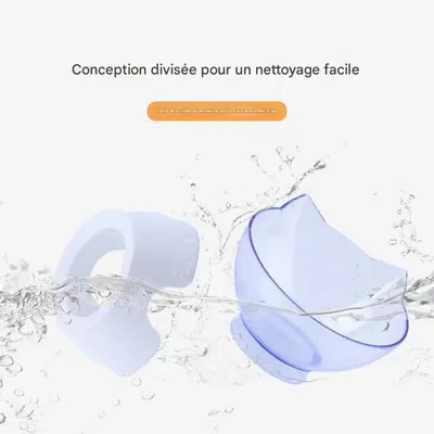 FurryFusion Double bol pour chat en plastique transparent