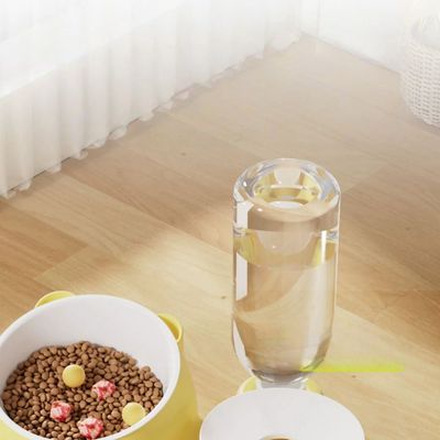 FurryFusion Bol d'eau et de nourriture intégré pour chats et chiens