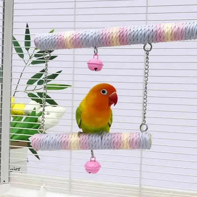 FurryFusion Perchoir en corde pour perroquet