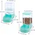 Lot de 2 Mangeoires Automatique Chat/Chien 3,5L Distributeur Eau Nourriture