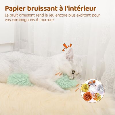 MCBOSON Avec bruit pour chatons 3 jouets herbe à chat interactifs