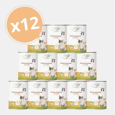 Felichef - Mousse Bio Sans Céréales Volaille Chat