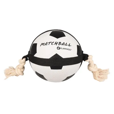 FLAMINGO - Ballon de football matchball pour chien 20 cm