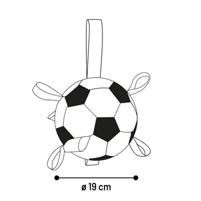 TOWA - Ballon de football pour chien - 19 cm