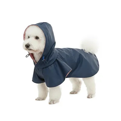 FERRIBIELLA Cape Pluie Chien Imperméable Vent - Bleu Pétrole
