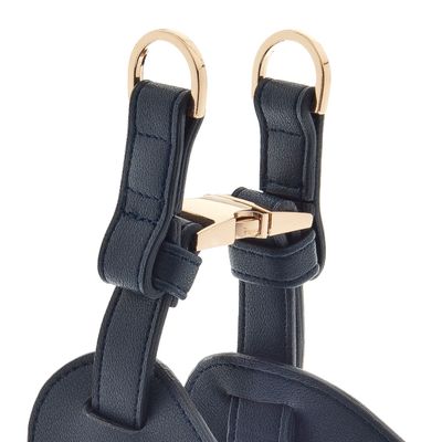 FERRIBIELLA Harnais Chien Cuir Réglable Confort - Bleu
