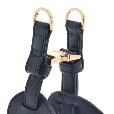 FERRIBIELLA Harnais Chien Cuir Réglable Confort - Bleu