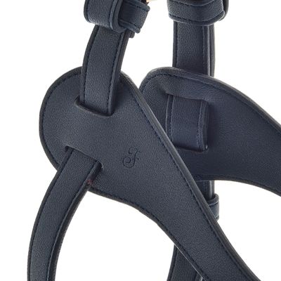FERRIBIELLA Harnais Chien Cuir Réglable Confort - Bleu