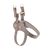 FERRIBIELLA Harnais Chien Cuir Réglable Confort - Rose et Gris