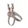 FERRIBIELLA Harnais Chien Cuir Réglable Confort - Rose et Gris