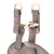 FERRIBIELLA Harnais Chien Cuir Réglable Confort - Rose et Gris
