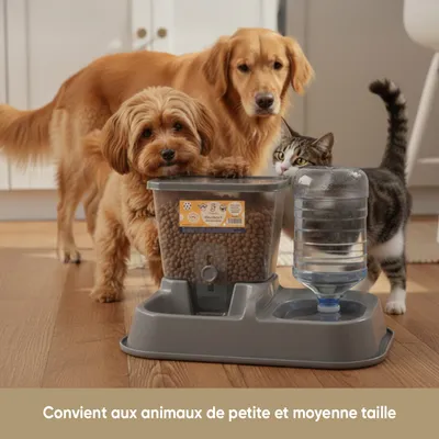 FERRIBIELLA Distributeur de Nourriture et d'Eau - 5000ml