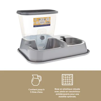FERRIBIELLA Distributeur de Nourriture et d'Eau - 5000ml