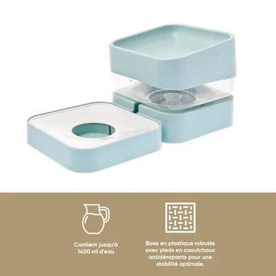 FERRIBIELLA Distributeur 2-en-1 Nourriture & Eau - 1400ml