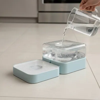 FERRIBIELLA Distributeur 2-en-1 Nourriture & Eau - 1400ml
