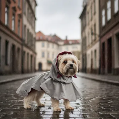 FERRIBIELLA Cape Pluie Chien Imperméable Vent - S