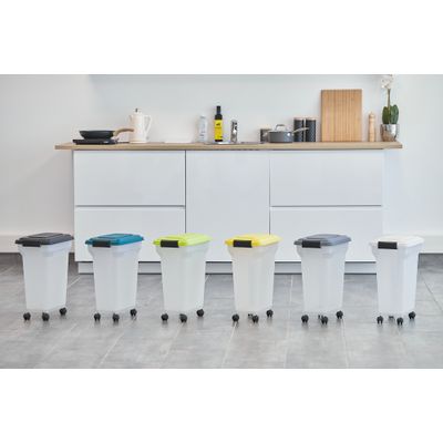 Boite Croquette hermétique à roulettes, Plastique, pour Chien, Chat