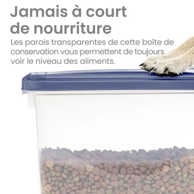 Boite Croquette hermétique à roulettes, Plastique, pour Chien, Chat Boite Croquette hermétique à roulettes, Plastique, pour Chien, Chat