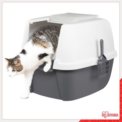 Grande maison de Toilette pour Chat avec Pelle, Capot détachable