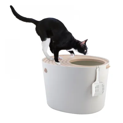 Maison de Toilette pour Chat avec Pelle, Max 7 kg, Ouverture en Haut