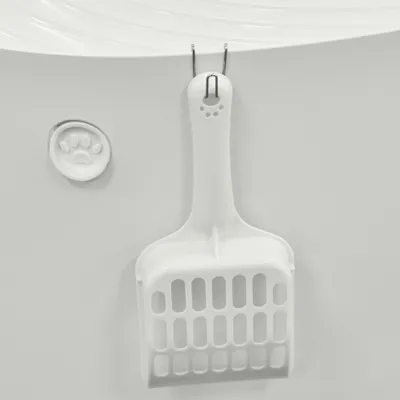 Maison de Toilette pour Chat avec Pelle, Max 7 kg, Ouverture en Haut