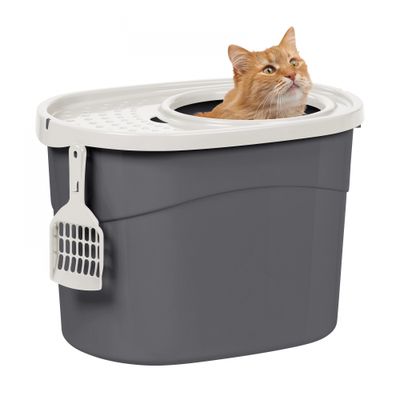 Maison de Toilette pour Chat avec Pelle, Max 7 kg, Ouverture en Haut